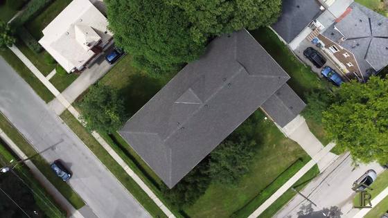 Drone compilation of finished asphalt shingle roofs by Testarossa Roofing